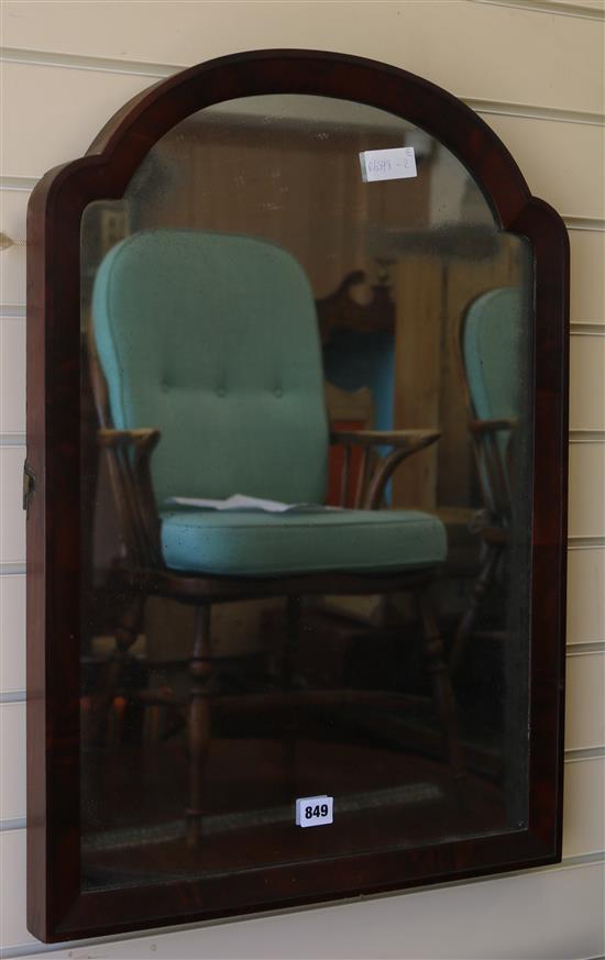 Two Victorian mahogany framed mirrors W.50cm and 80cm